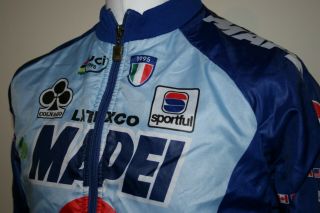 Sportful Team Mapei Colnago Fleece Lined Winter Cycling Jacket XL Rare 1995 Top 3