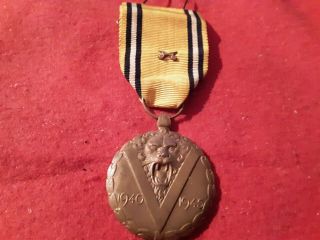 Wwii Rare Belgian Royal Military Medal 1940/1945