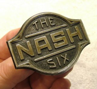 Nash Six German Silver Radiator Badge Emblem 1922 - 23? Rare And