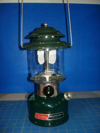Coleman Adjustable Two Mantle Lantern Model 288a700 With Case
