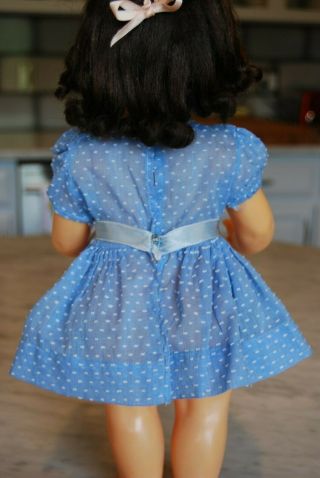 Vintage Terri Lee Doll Clothing - TERRI LEE PARTY/SUNDAY BLUE DOTTED SWISS DRESS 2