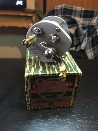 Vintage Pflueger Supreme 1573 Fishing/casting Reel W/box Vgc