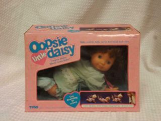 1991 Tyco Oopsie Litte Daisy Baby Doll - Brown Hair - Rare