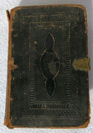 Antique Holy Bible Small Pocket Bible 1854 York American Bible Society