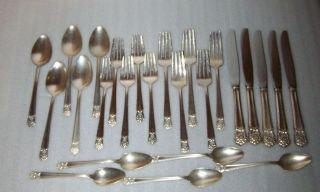 25 pc.  Rogers Brothers 1847 Eternally Yours Silverware - 5 Place Settings 2
