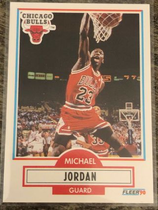 Michael Jordan 1990 - 91 Fleer 26 Chicago Bulls Hof Rare Gem