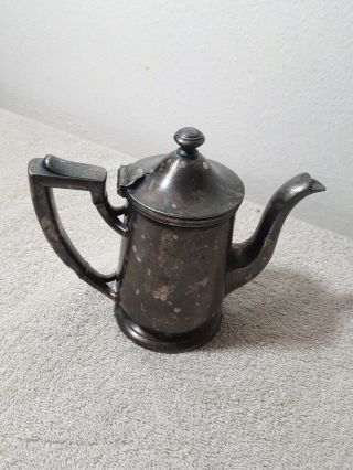 International Silver Co Silver Soldered 8 oz Teapot United Fruit Company 3