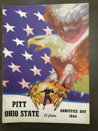 Rare Old Vintage 1944 Ohio State Buckeyes Vs Pitt Football Game Program No Res
