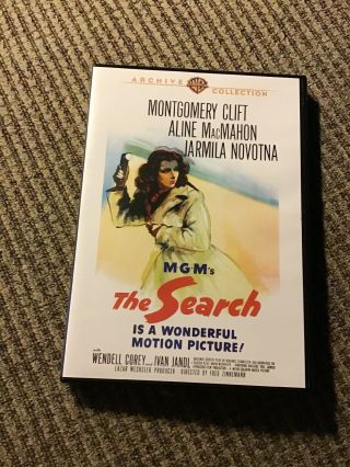 The Search (dvd,  1948),  Mongomery Clift,  Rare Manufactured On Demand Warner Dvd