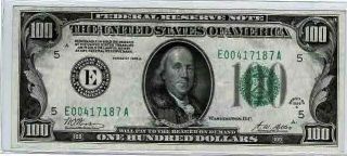 1928e $100 U.  S.  Federal Reserve Note Richmond - Rare &