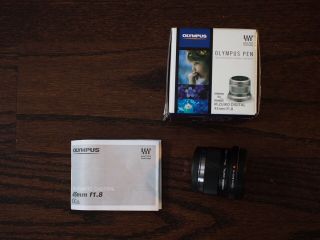Olympus 45mm F/1.  8 Lens (black) For Micro Four Thirds,  Rarely