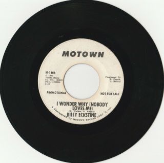 Rare Orig Northern Soul R&b 45 - Billy Eckstine - I Wonder Why - Motown Promo
