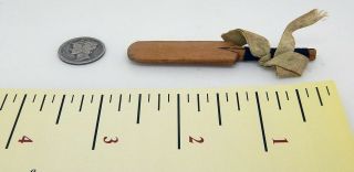 Antique English Mini / Miniature 2 1/2 " Hand Carved Cricket Bat England