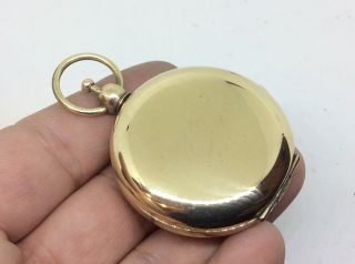 Fantastic Antique Vintage Brass Full Hunter Pocket Compass Fob