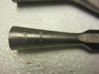 2 vintage stanley 720 chisels 2 in.  and rare 5/8 in. 3