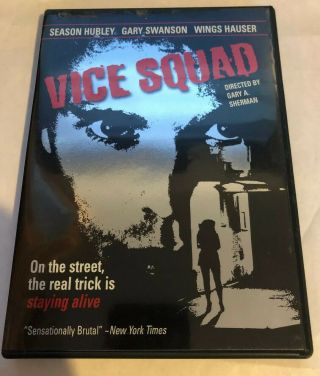 Vice Squad (1982) Widescreen Dvd Rare Oop,  Anchor Bay,  Wings Hauser W/ Insert