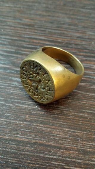 Very Old Bronze Seal Ring (unresearched)