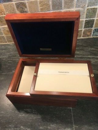 Tiffany & Co Kent Cherrywood Correspondence Box - - Rare Item