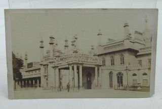 Brighton Pavilion Front Antique 19th Century Sussex Cdv Photograph Mason