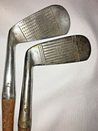 Antique Hickory Shaft Golf Clubs Putter Mid Iron St.  Andrews Beeline Wright Dits