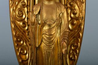 M1235: Japanese Old Wood carving BUDDHIST STATUE sculpture Ornament Buddhist art 3