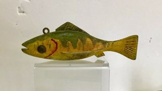 Fish Decoys,  Spearing Decoy,  Lure folk art hand carved hand Painted Minnesota. 3