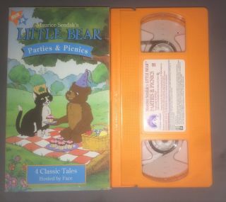 Little Bear - Parties And Picnics (vhs,  1998) Nick Jr Nickelodeon Rare