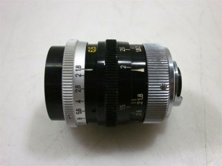 Canon C - 8 6.  5mm f/1.  8 Bayonet Mount Lens with Caps Rare 3