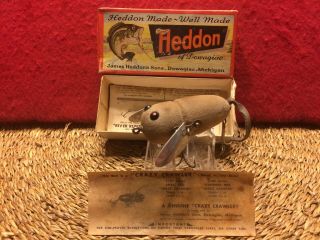 Vintage Heddon Dowagiac Crazy Crawler 2120 Grey Mouse And Paper