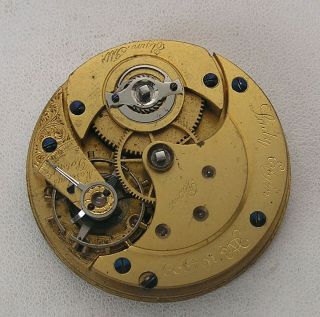 1871 Elgin Key Wind 10 Size 11j Pocket Watch Movement Or Restoration