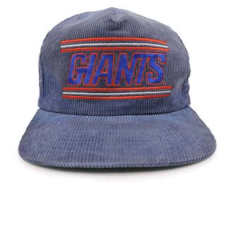 Vintage 90s York Giants Drew Pearson Corduroy Snapback Hat Blue Rare Nfl