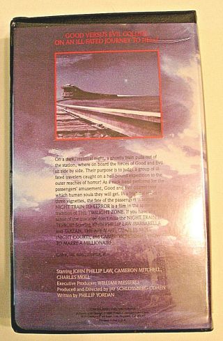 NIGHT TRAIN TO TERROR Rare VHS Big Box CLAMSHELL,  Prism Entertainment 3
