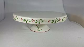 Rare Better Homes And Gardens Cake Platter Holiday Christmas 12 Inches.