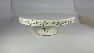 RARE Better Homes And Gardens Cake Platter Holiday Christmas 12 inches. 2