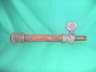 1208 - Antique Ornate Brass Gas Valve Off Of Franklin Stove Burner Assembly