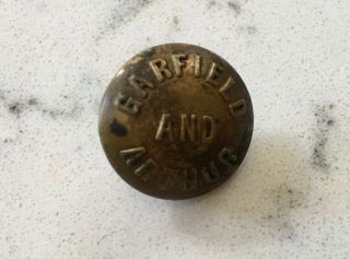 Antique James Garfield And Arthur Jugate Brass Campaign Political Button