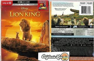 Lion King 2019 4k Ultra Hd,  Blu - Ray,  Storybook Disney Rare ✔☆mint☆✔ No Digital