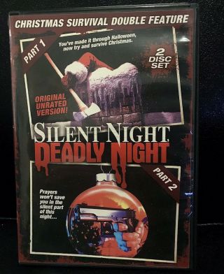 Rare Silent Night Deadly Night 1 & 2 Dvd Oop Slasher Double Feature Horror Xmas