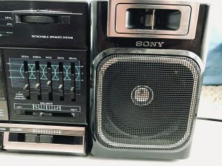 Vintage 80 ' s Sony CFS - 1010 AM/FM Stereo Cassette Player/Recorder Boombox RARE 2