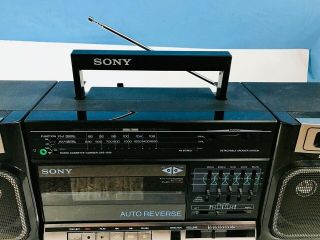 Vintage 80 ' s Sony CFS - 1010 AM/FM Stereo Cassette Player/Recorder Boombox RARE 3