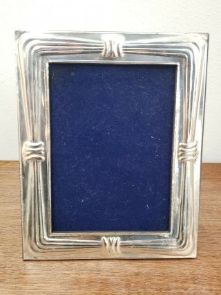 Vintage Sterling Silver Picture Frame.  925 Hallmarked 7 " X 5 " Photo
