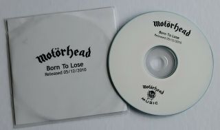 Motorhead - Born To Lose Extremely Rare Promo Cd