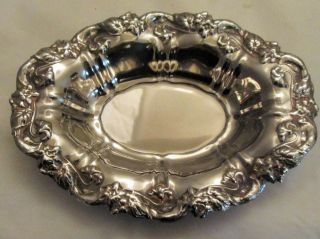 A Small Vintage Silver Plated Pin Tray / Dish - Embossed