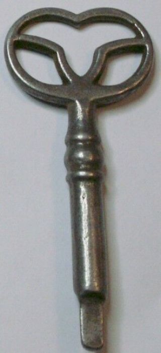 Antique Fancy Bow Phonograph Cabinet Key 3 - Sidded Triangular End