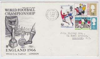 Gb Stamps 1966 World Cup First Day Cover Dr Barnardos Slogan London Rare