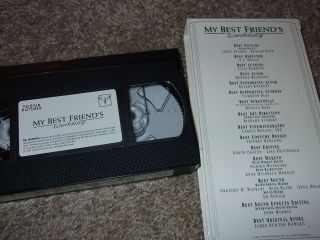 MY BEST FRIEND ' S WEDDING rare Oscar promo VHS ' for your consideration ' tape 2