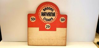 Antique Cardboard Cigar Box Advertisement Brooks Cigars Red Lion Pa - 50¢ & 25¢