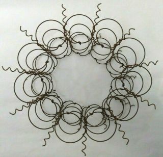 55 Small Rusty Hour Glass Bed Springs,  300 " Curly Springs Make 5 Mini Wreaths
