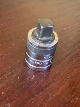 Rare Vintage Snap On 1/2 " To 3/8 " Torque Limit Adapter Socket A4a