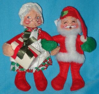 Vintage Annalee 5 " Mr & Mrs Santa Claus